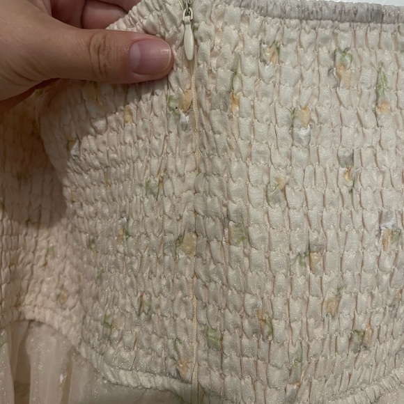 Worth Collective Mona Maxi Dress with Smocking in Butter Floral Bump Friendly 3X - Picture 9 of 10